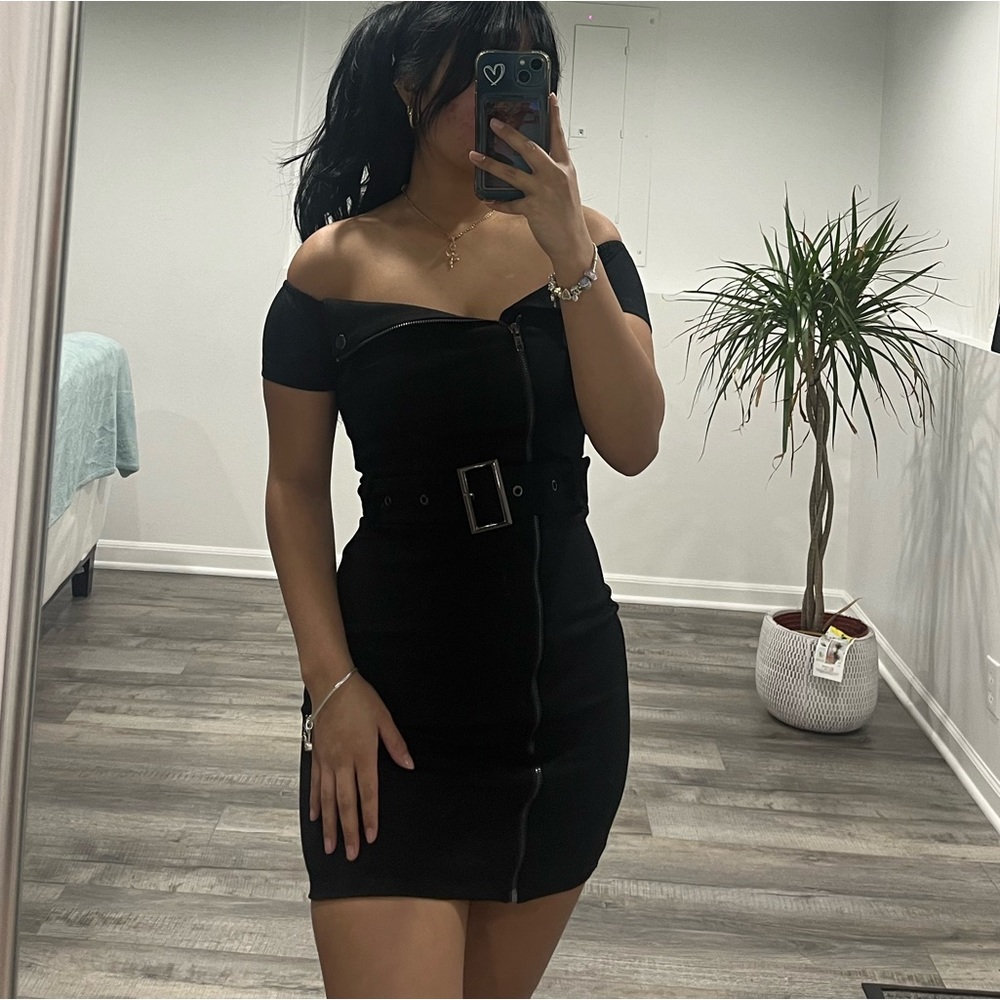 Black mini dress from Fashion Nova